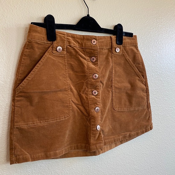 Forever 21 Corduroy Button Front Mini Skirt Size M - Picture 4 of 6
